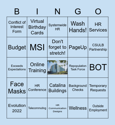 HR GLAMOUR AWARDS NIGHT Bingo Card