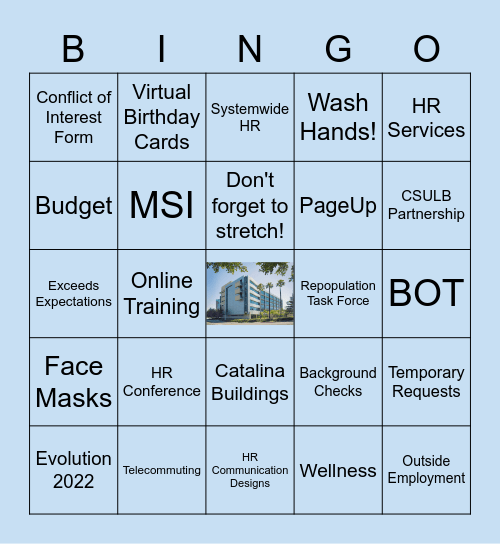 HR GLAMOUR AWARDS NIGHT Bingo Card