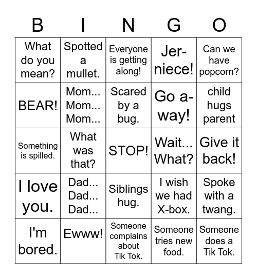 Tennessee expectations Bingo Card