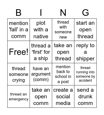 SIYS BINGO CHALLENGE Bingo Card