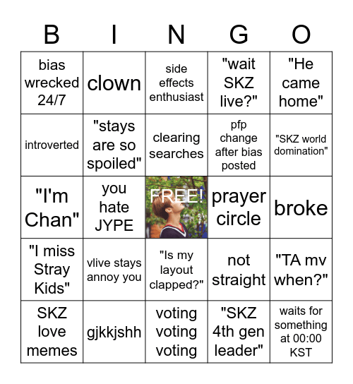 twt stay Bingo Card