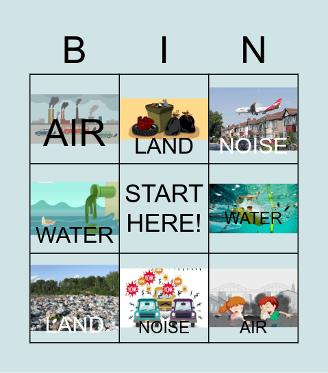 POLLUTION BINGO! Bingo Card