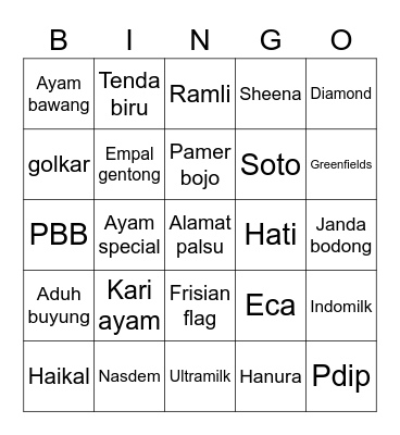 Buyungs mania💞 Bingo Card