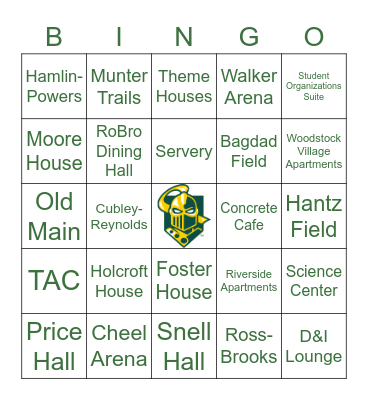 Clarkson Campus BINGO! Bingo Card