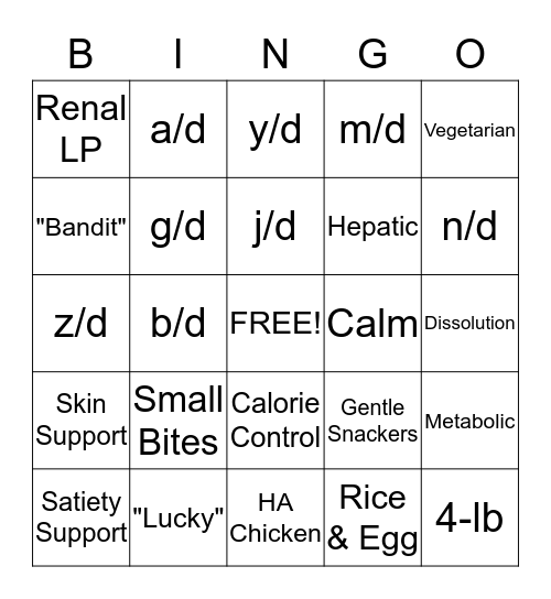 Rx Bingo Card