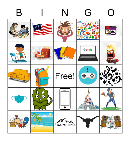 First Day Bingo Card