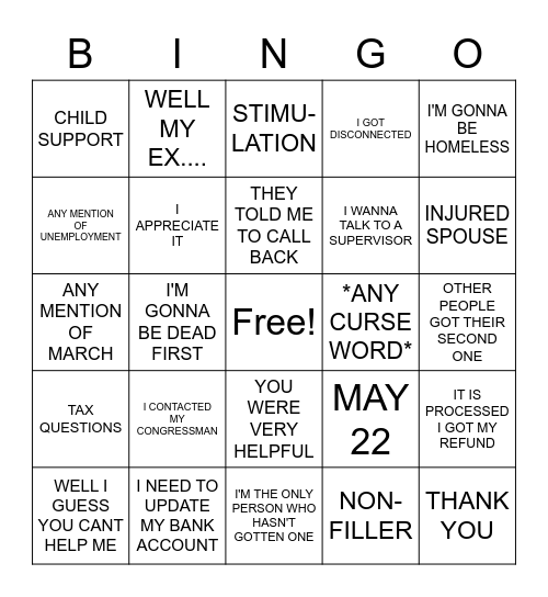 DREAM TEAM Bingo Card