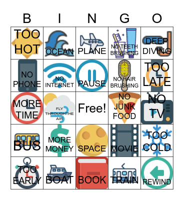 WOULD YOU RATHER? Bingo Card