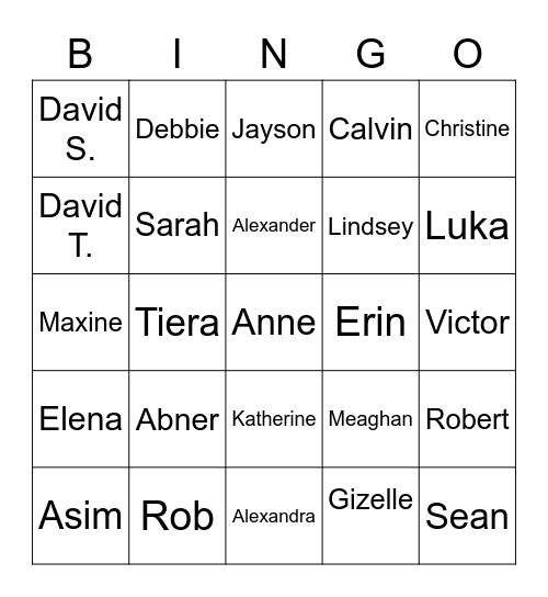 Newsflash Bingo Card