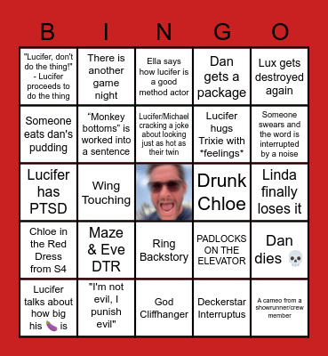 Lucifer Season 5 (Part 1) Bingo Card