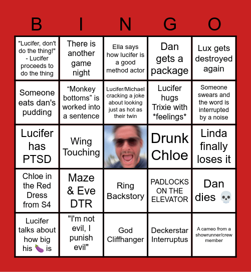 Lucifer Season 5 (Part 1) Bingo Card