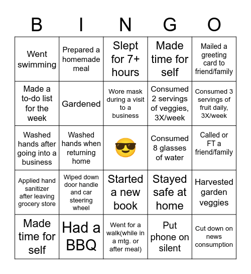 J. Sherrard Bingo Card