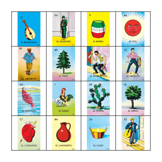 Loteria Bingo Card
