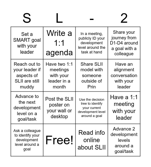 Principia SLII Bingo Card