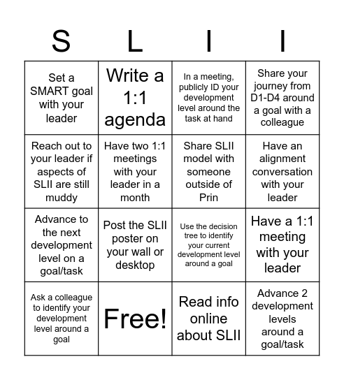 Principia SLII Bingo Card