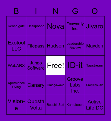 RECURLY CUSTOMER BINGO 8.13 Bingo Card