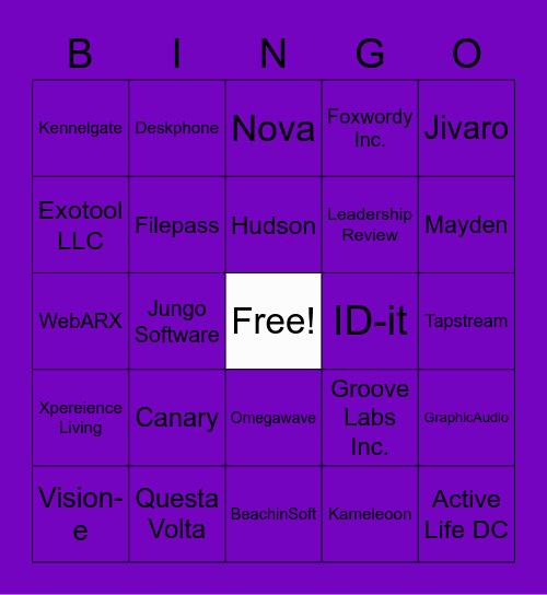 RECURLY CUSTOMER BINGO 8.13 Bingo Card