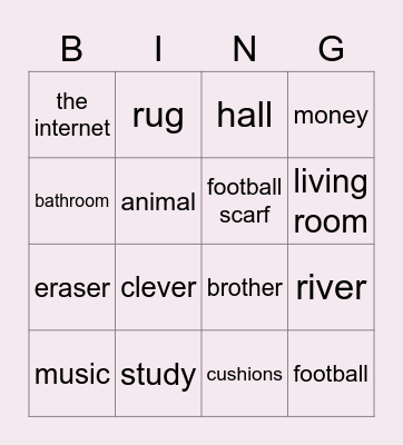 4th Kids Bingo Card