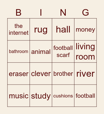 4th Kids Bingo Card