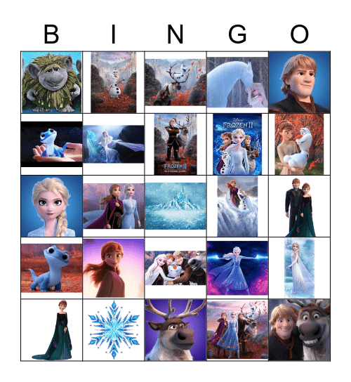 FROZEN 2 Bingo Card