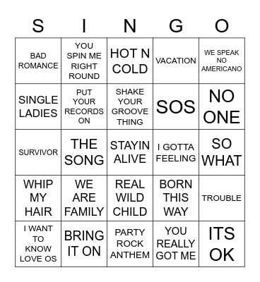 484 ALVIN & THE CHIPMUNKS Bingo Card