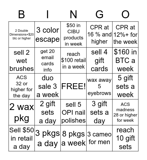 Northriverside Holiday Bingo Card