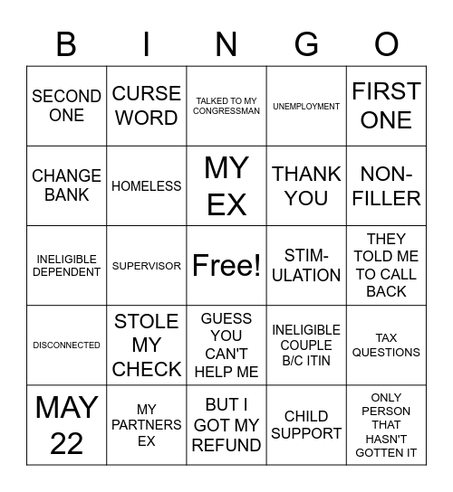 DREAM TEAM Bingo Card