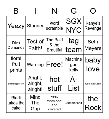 Magazine Hunt Bingo Card