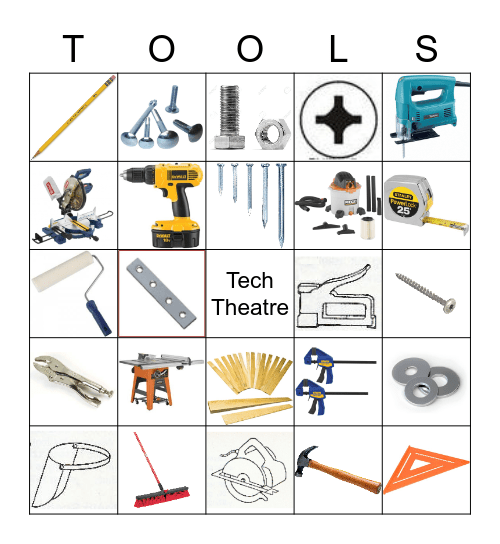 Tools Bingo Card