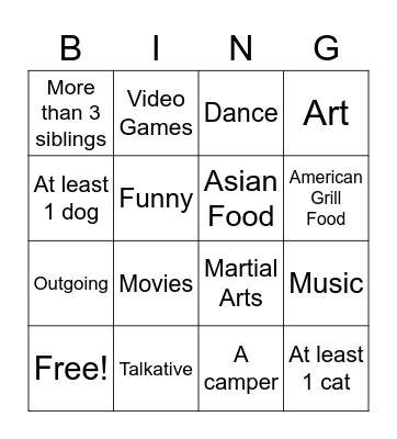 Bingo Card