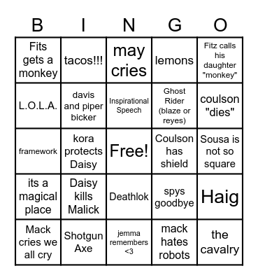 Strategic Homeland Intervention, Enforcement, and Logistics Division Bingo Card