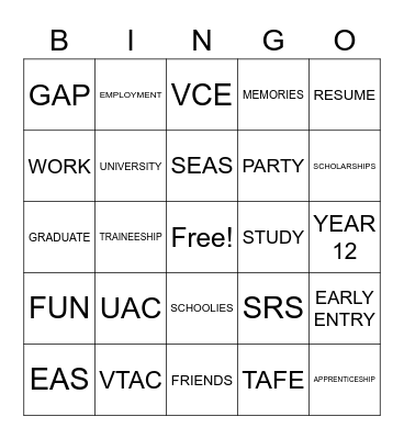 Form Bingo Card