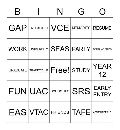 Form Bingo Card