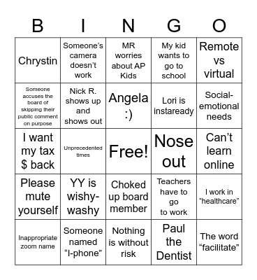 BINGO Card