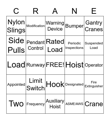 ENGINEERED SYSTEMS, INC Bingo Card