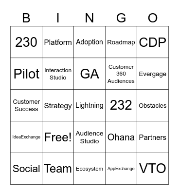 D&I Bingo Card
