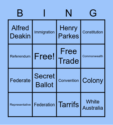 Fedamarartion bimgo Bingo Card