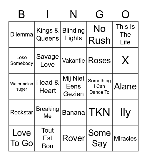 Zomerbingo 2020 Bingo Card