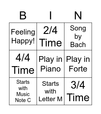 Claire Buddy Bingo Card