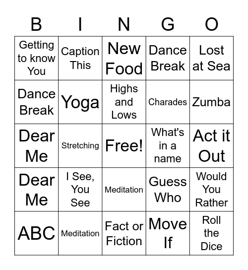 Teambuilder Bingo! Bingo Card