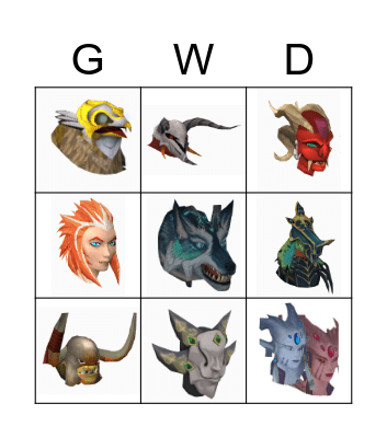 God Wars Bingo Card