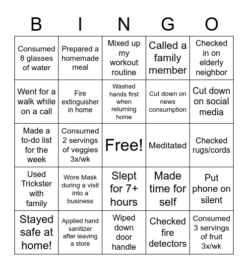 H. Mearns Bingo Card