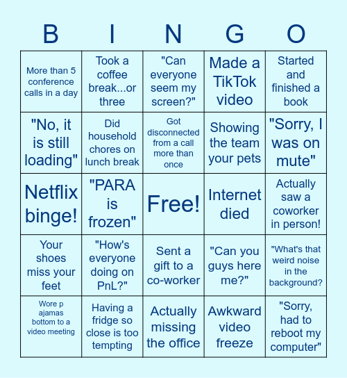 One Delta Quarantine Life Style Bingo Card