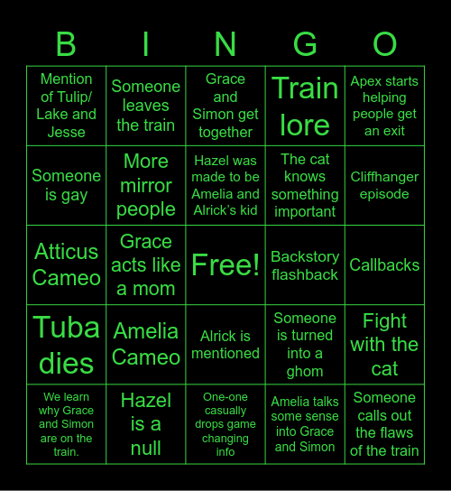 BONUS: Period Calander Bingo Card