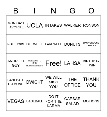 ALL ABOUT RONSON Bingo Card