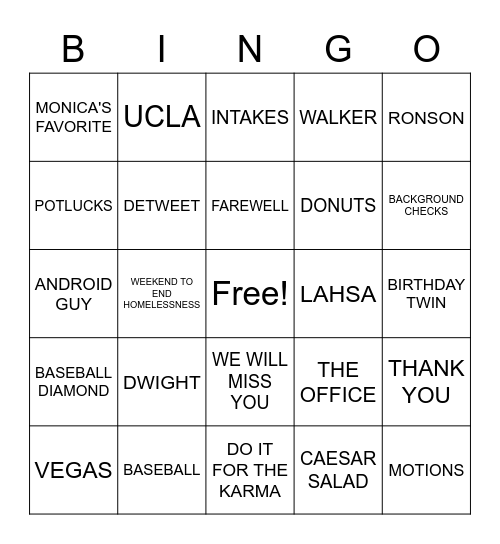 ALL ABOUT RONSON Bingo Card