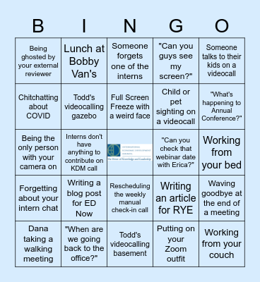 IEDC - KMD Bingo Card