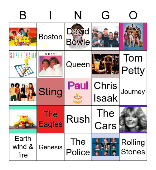 Paul's Birthday Bingo Card