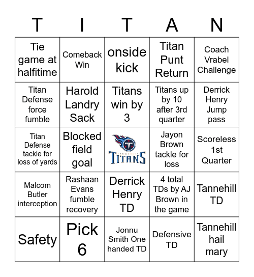 Home Opener Bingo Card