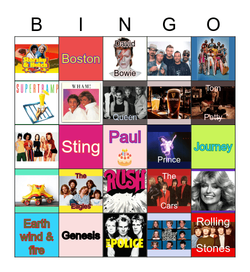 Paul's Birthday Bingo Card